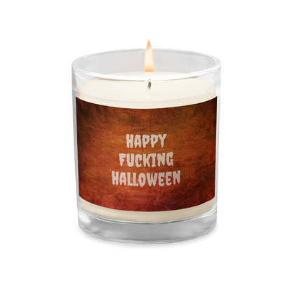 Happy Fucking Halloween Orange Candle