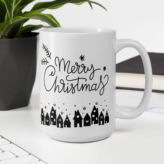 Merry Christmas Village Mug