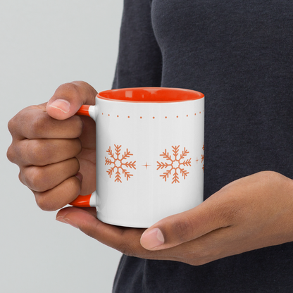 Orange Snowflakes Mug