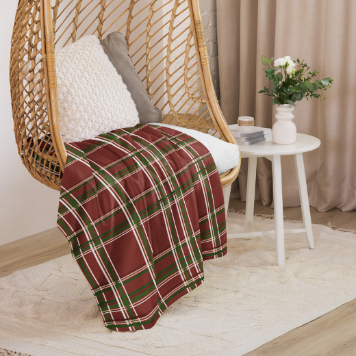 Red & Green Plaid Sherpa Blanket