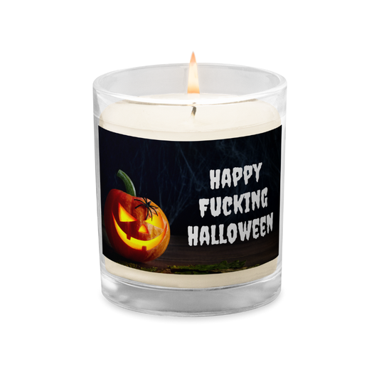 Happy Fucking Halloween Pumpkin Candle