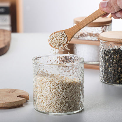 Bamboo Seasoning Container Set with Lids