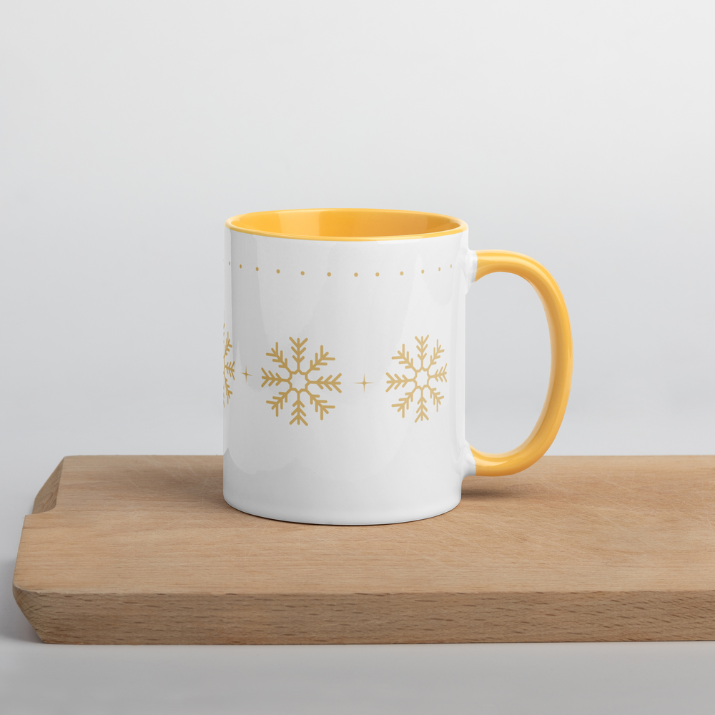 Gold Snowflakes Mug