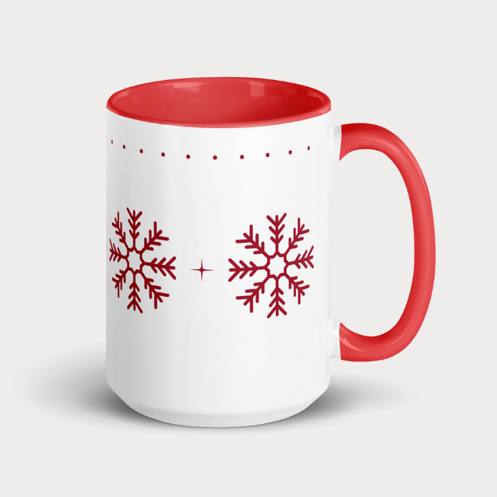 Red Snowflakes Mug