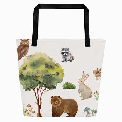 Woodland Forest Animals Baby Tote Bag